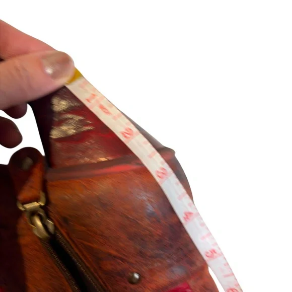 Distressed Red Leather Lace-Up Boot - Picture 10 of 11